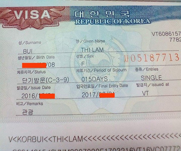 Chúc mừng visa Hàn Quốc